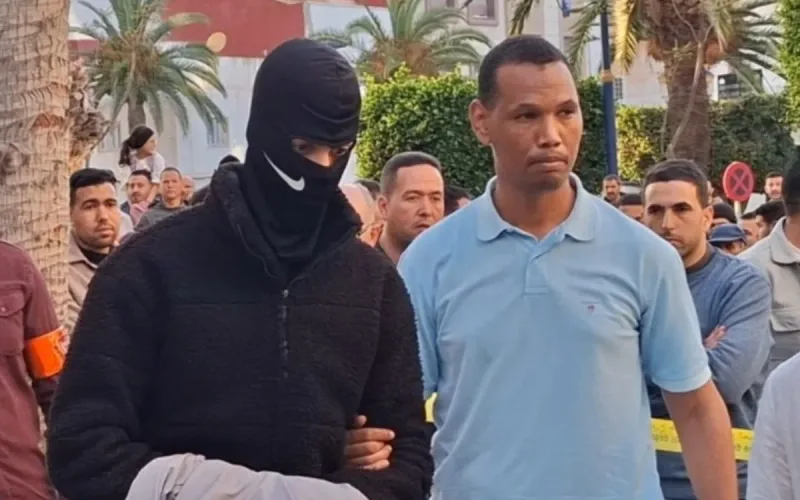 Al Hoceima armed robbery suspect reenacts attack with police