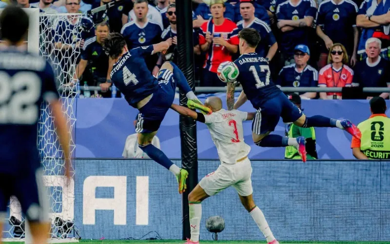 Mazraoui Morocco Scotland photo viral moment