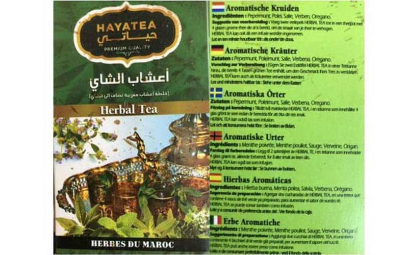 Belgian Authorities Recall Hayatea's "Herbes du Maroc" Tea Due to Health Concerns