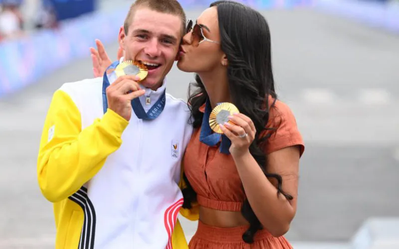 Cyclist Evenepoel's Wife Refutes Journalist's Claims About Her Background on Instagram