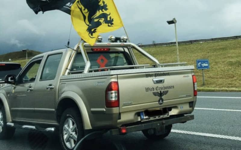 Far-Right Belgian Party's Protest Marred by Vehicle Displaying Nazi Symbols