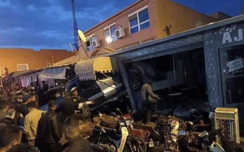 Fatal Car Crash at Morocco Café Terrace Leaves 1 Dead, 8 Injured in Jerada