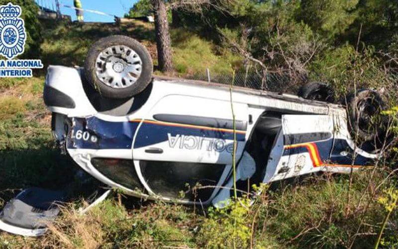 High-Speed Chase Near Spanish-French Border Ends in Police Car Crash