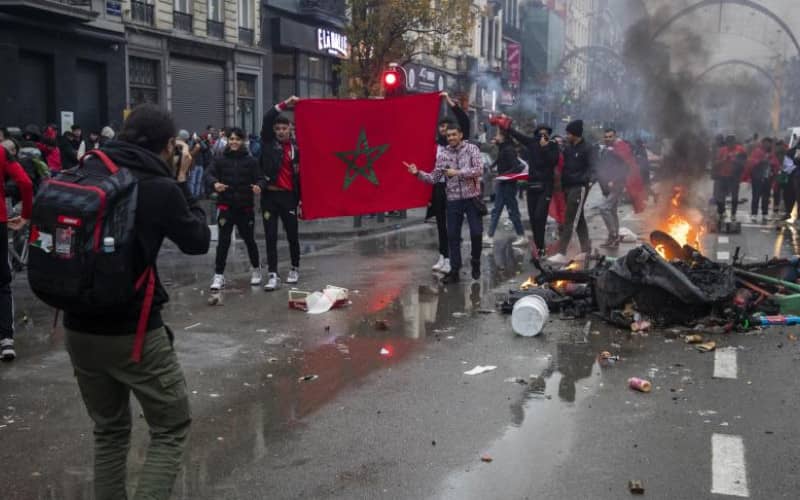 Morocco World Cup Celebration Turns Chaotic in Belgium; Multiple Arrests Made