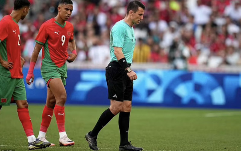 Olympic Soccer Referee Injured in Collision During Morocco-Spain Match