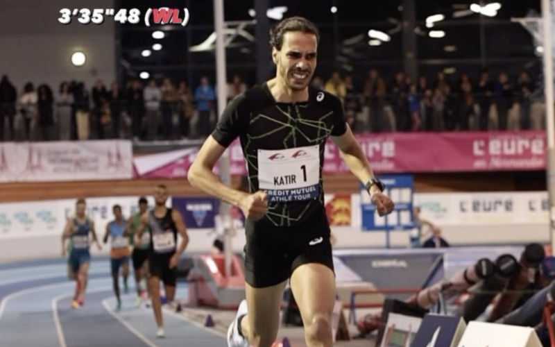 Spanish Star Mohamed Katir Sets World-Leading Time in Indoor 1500m Race