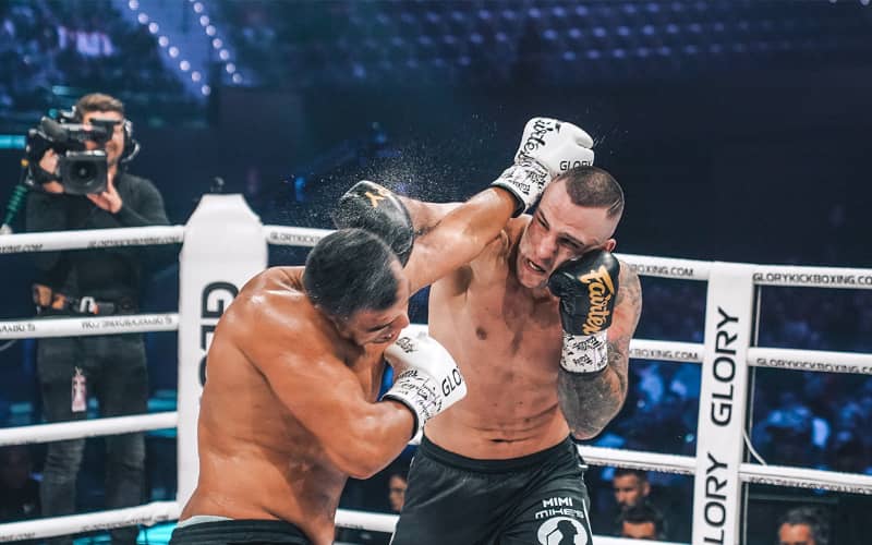 Heavyweight Kickboxer Khbabez Suffers Second Defeat to Plazibat in GLORY Rematch