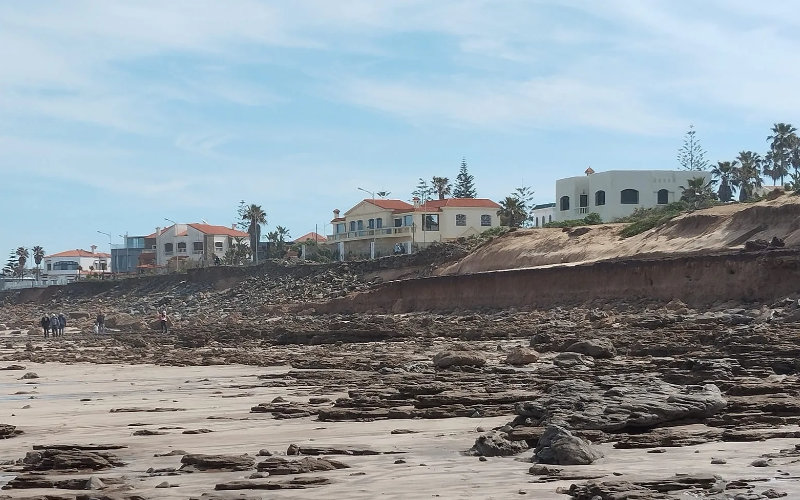 Coastal Erosion Threatens Luxury Villas on Morocco's Monica Beach