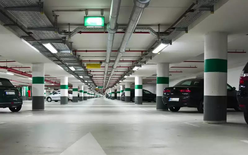 A giant underground parking lot in Casablanca