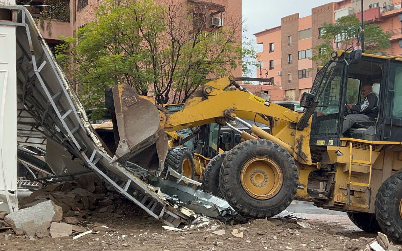 Marrakech Authorities Continue Crackdown on Illegal Commercial Structures