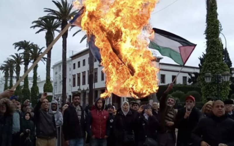Moroccans Protest Diplomatic Ties with Israel in Nationwide Demonstrations