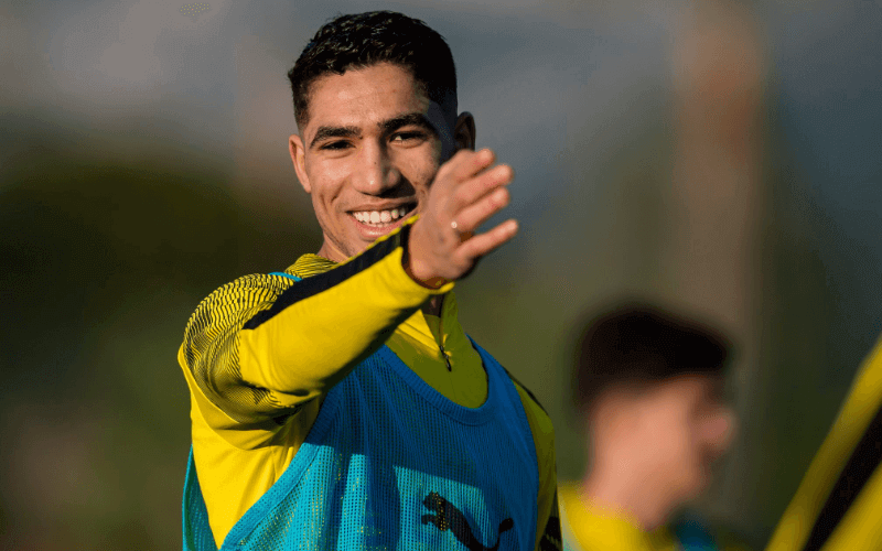 Real Madrid's Zidane Secures Return of Moroccan Star Achraf Hakimi from Dortmund Loan