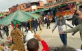 Marrakech: a crowd bath for Prince Moulay El Hassan at Jemaa El Fna
