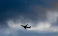 A plane from Madrid caught in the storm in Tangier