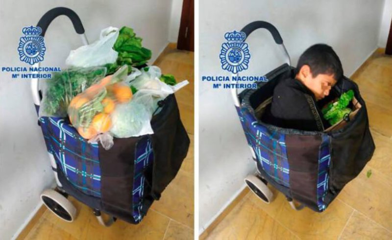 Child Trafficking Attempt Foiled: 10-Year-Old Palestinian Found Hidden in Shopping Cart at Melilla Border