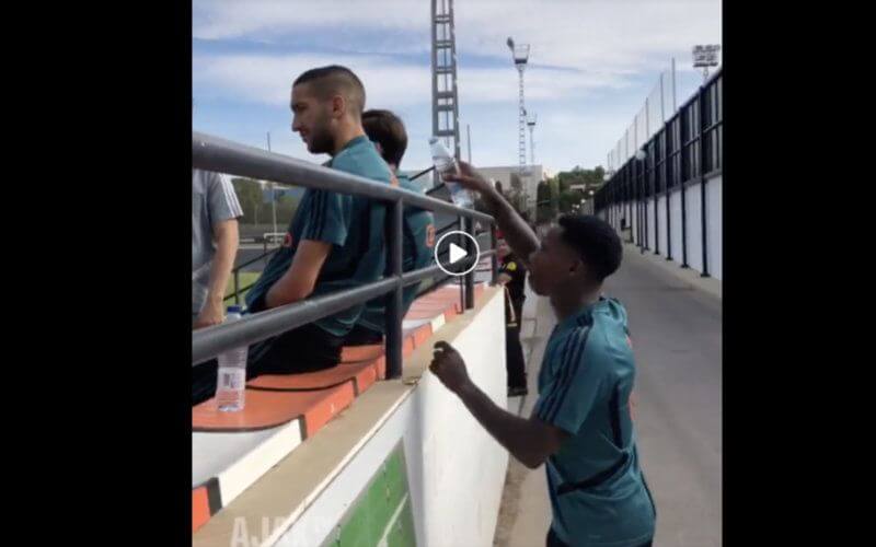 Ajax Teammate's Water Prank Irks Moroccan Star Hakim Ziyech During Training