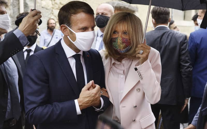 Brigitte Macron Showcases Moroccan Artist's Work on Face Mask During Heritage Days Visit