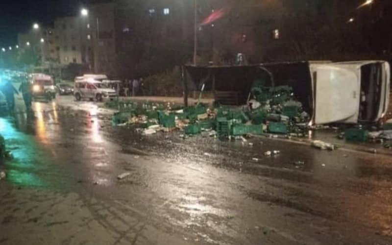 Drunk Truck Driver Crashes in Rabat, Damaging 12 Cars; Investigation Launched