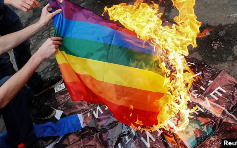 Russia's Anti-LGBTQ Stance Draws Support from Moroccan Journalist Amid Ukraine War