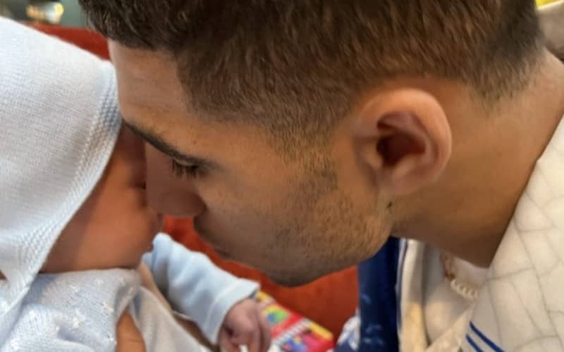 PSG Star Achraf Hakimi's Wife Shares Family Photos on Father's Day