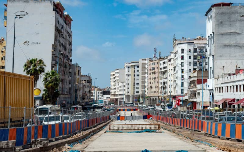 Casablanca's New Tramway Lines Reach 65% Completion, Rails Being Laid