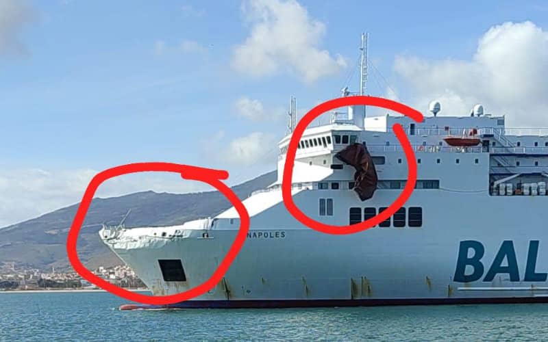 Balearia Ferry Collides with Container Ship in Alboran Sea, No Injuries Reported