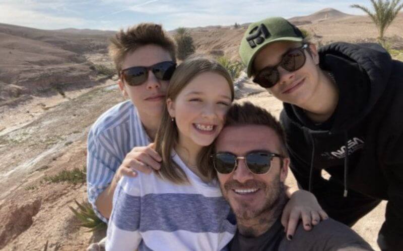 Beckham Family Enjoys Winter Getaway in Marrakech's Desert Oasis