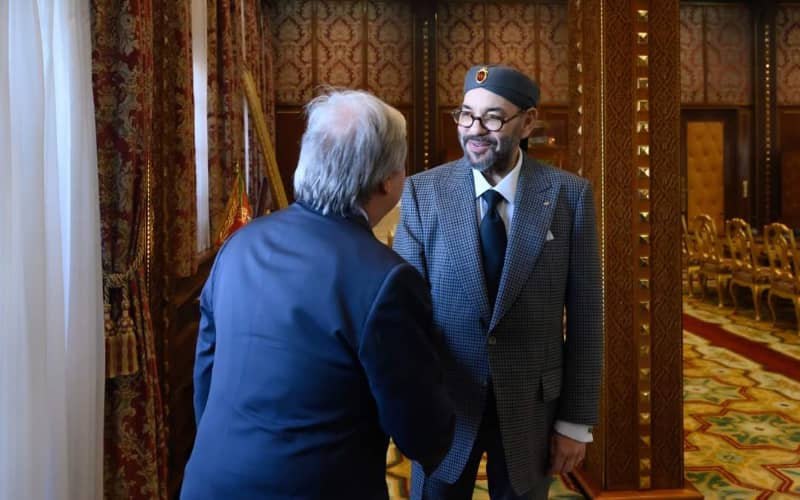 UN Chief Guterres Meets with Morocco's King Mohammed VI in Rabat