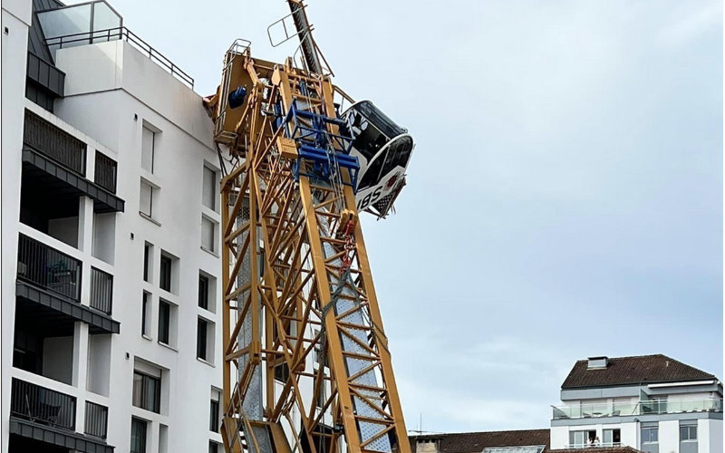 Crane Collapse at Tangier Construction Site Injures Two, Damages Vehicles