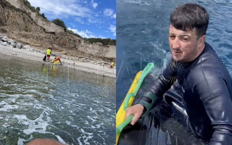 Exhausted Moroccan Swimmer Rescued Near Ceuta Coast in Daring Sea Crossing Attempt