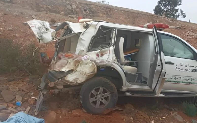 Fatal Ambulance Crash in Morocco: Patient Dies, Two Injured Near Sidi Ifni