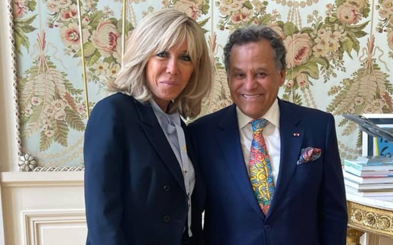 French First Lady Showcases Moroccan Designer's Moccasins at Élysée Meeting