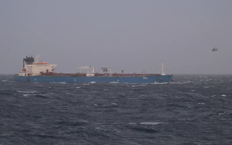 The French Navy intercepts a Russian tanker not far from Morocco