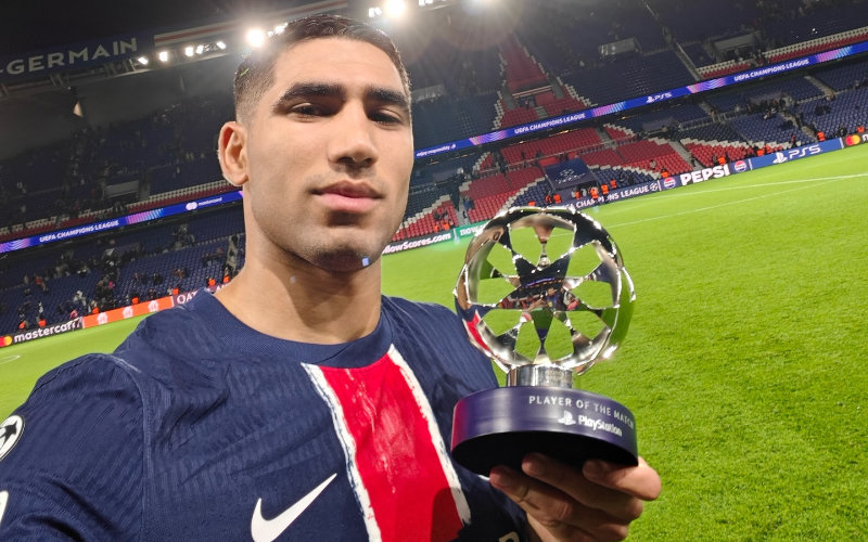 Hakimi Shines in PSG's Champions League Draw with PSV Eindhoven
