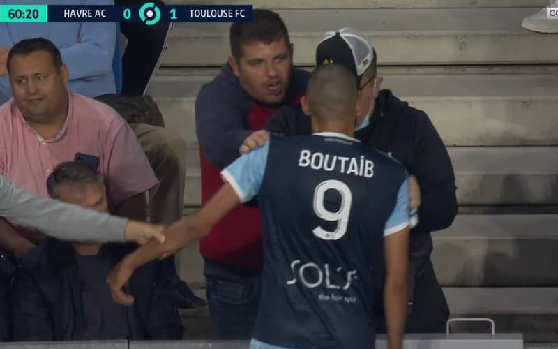 Le Havre Striker Boutaïb Apologizes After Confrontation with Fan During Match