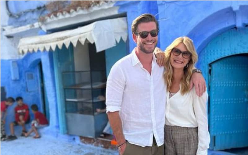 Laura Dern and Liam Hemsworth Unwind in Morocco's Blue City During Netflix Film Shoot