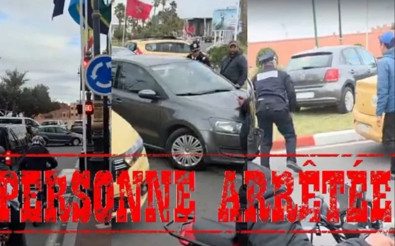 Marrakech: Sidewalks and wrong-way driving, the reckless driver who almost ran over a police officer arrested