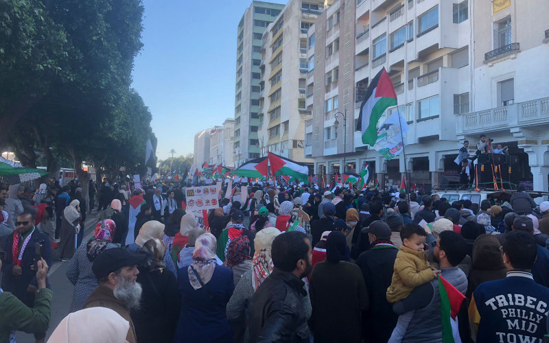 Massive Protest in Morocco: Thousands March for Gaza, Against Israel Ties