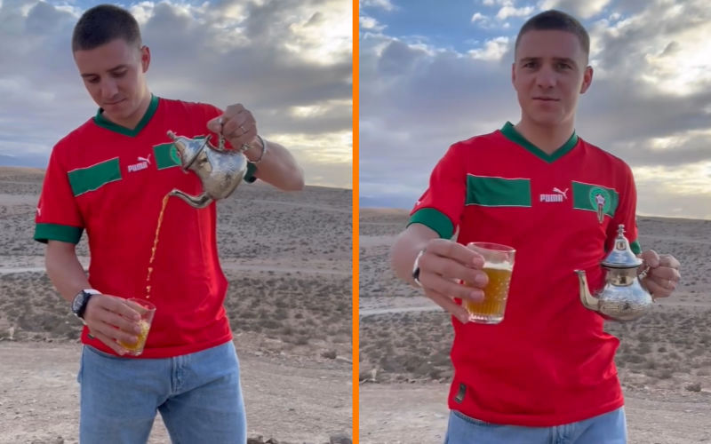Mint tea and Atlas Lions jersey: Remco Evenepoel on vacation in Morocco