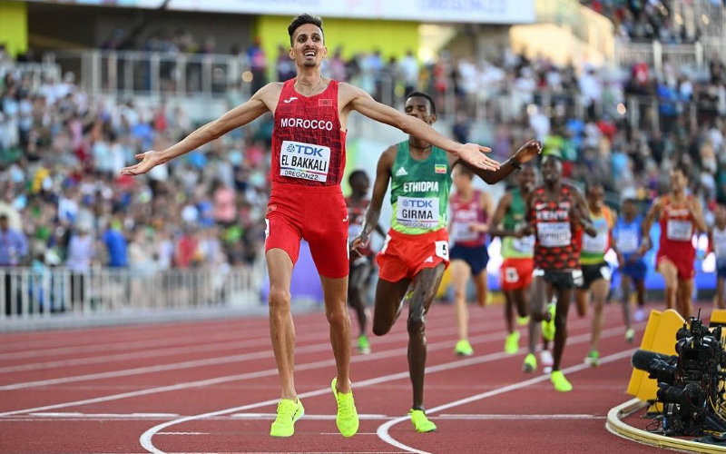 Moroccan El Bakkali Clinches Second World Title in 3,000m Steeplechase