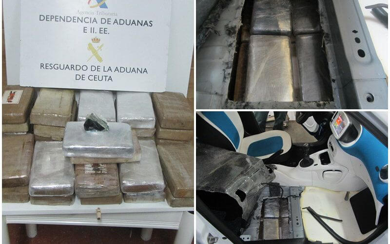 Moroccan-Belgian Arrested in Ceuta with 36 kg of Cocaine in Vehicle