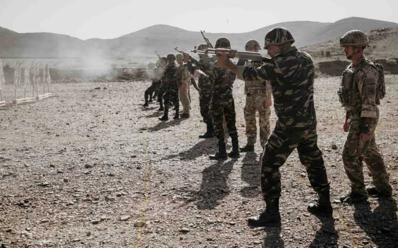 Moroccan and British Paratroopers Conduct Joint Desert Exercise Near Marrakech