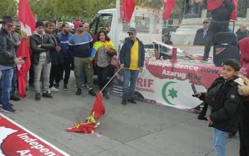 Moroccan Diaspora Outraged by Flag Desecration at European Protest