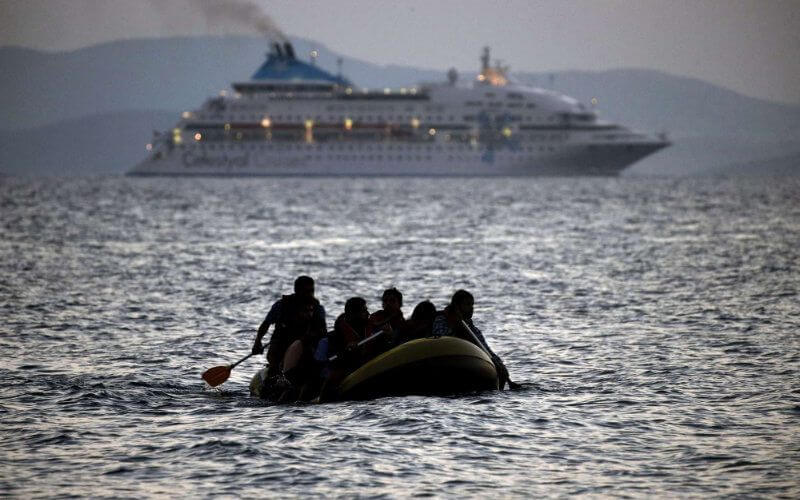 Moroccan Family with Infant Rescued from Migrant Boat Near Canary Islands