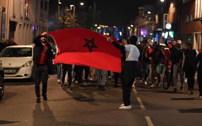 Moroccan Fans Celebrate Historic World Cup Win in Lille, Minor Incidents Reported