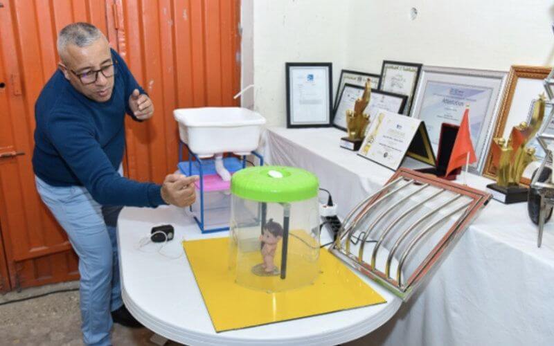 Moroccan Inventor Develops Automatic Full-Body Disinfection Portal for COVID-19 Prevention