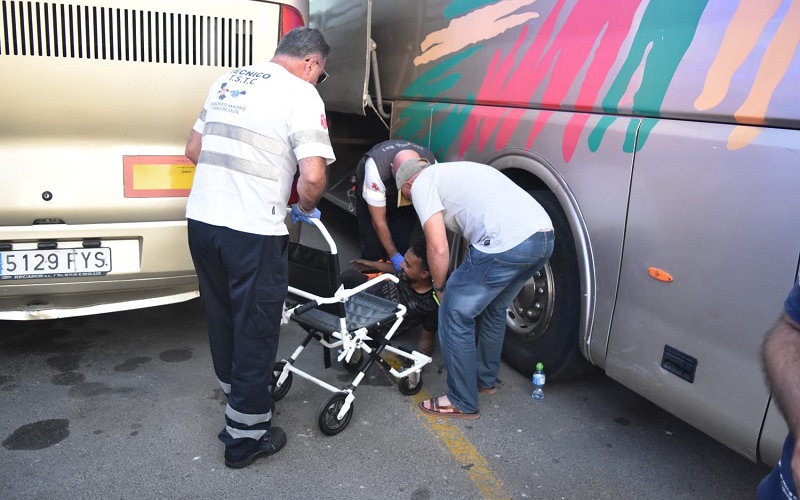 Moroccan Migrant Rescued After 10-Hour Journey Hidden Under Bus to Ceuta
