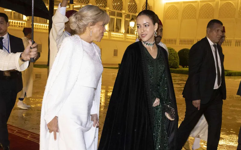 Moroccan Princess Makes Rare Public Appearance During Macron Visit