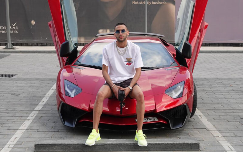 Moroccan Soccer Star Hakim Ziyech Shows Off Lamborghini Aventador in Dubai