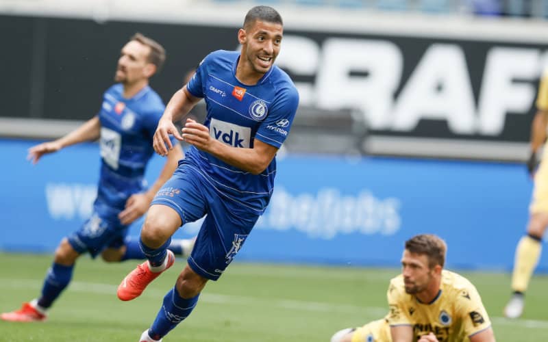 Moroccan Star Tissoudali Dazzles in Gent's 3-0 Victory Over Club Brugge